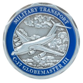 Artisan Owl United States Air Force C-17 Globemaster III Military Transport Aircraft Challenge Coin