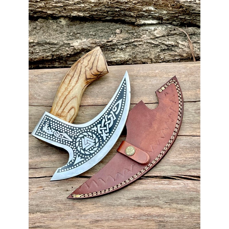 SHOHASS Pizza Cutter Axe Viking Pizza Axe Handmade Mini Pizza