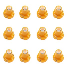 uxcell 12pcs 12V T4.2 2-3014 Yellow LED Car Interior Dashboard Panel Light Bulb