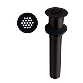 Westbrass D411-12-12 Grid Strainer Lavatory Drain w/o Overflow Holes - Exposed, Oil Rubbed Bronze