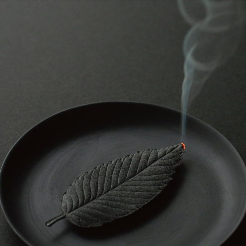 Paper Incense Hako Leaf Incense Ha Ko, Black, Pack of