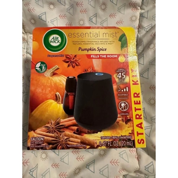 Air Wick Essential Mist Starter Kit Freshener Pumpkin Spice Fall