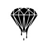 Bargain Max Decals Dripping Diamond Silhouette Decal Notebook Car Laptop
