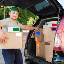 YIKIADA 10 Assorted Colors Rectangle Labels 3 x 2 Inches Self-Adhesive Colored Rectangular Color Coding Stickers Waterproof Small Name Tag for Office Inventory 40 Pieces