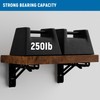 LEOPO 20 inch Folding Shelf Brackets-2 Pack Foldable Heavy Duty