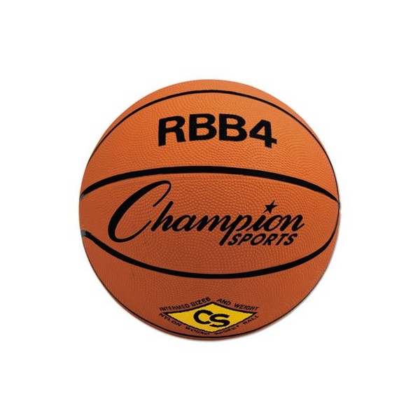 Rubber Sports Ball, For Basketball, No. 6, Intermediate Size, Orange
