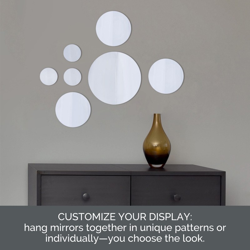 Elements Round Wall-Mount Mirror, Set of 7, Assorted Sizes -