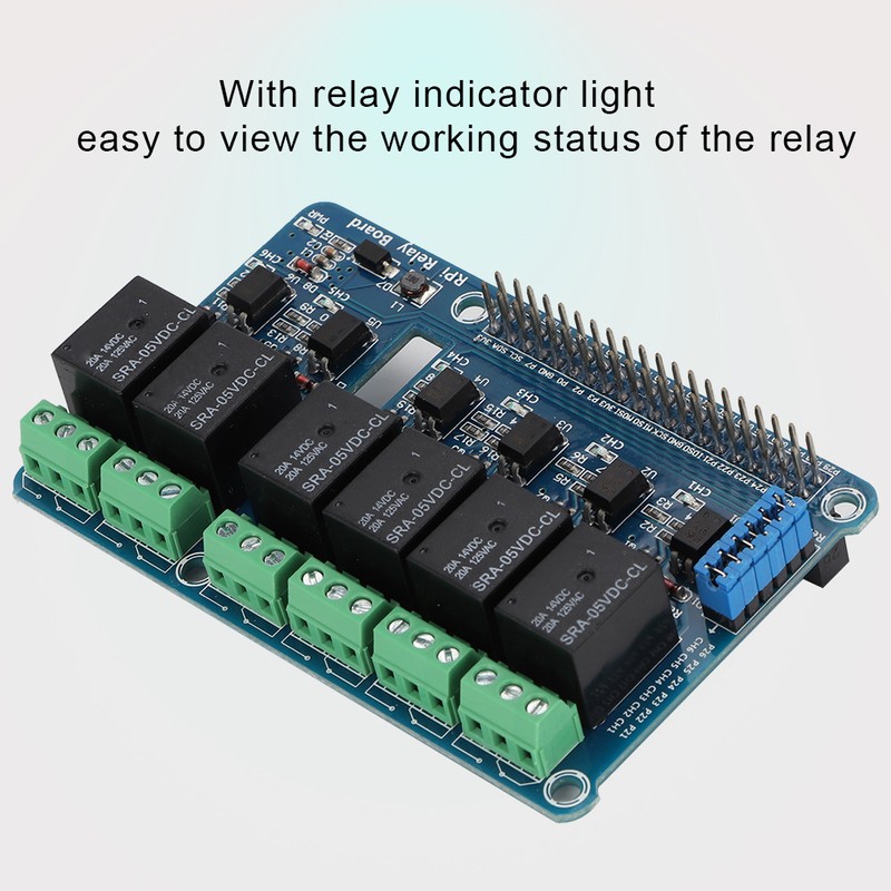 6 Channel RPi Relay Module Expansion Board for Raspberry Pi