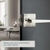Interior Privacy Door Handle with Lock, Door Lever for Bathroom