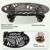 1 Pack Large Metal Plant Caddy with Wheels 13.5 Inches