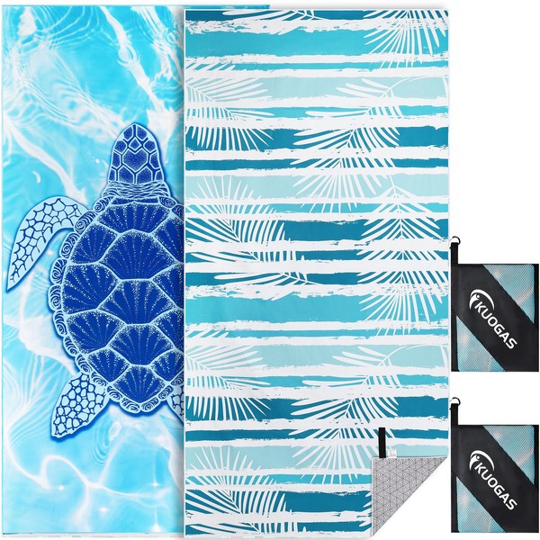 KUOGAS XXL Beach Towel, Set of 2, 90 x 180