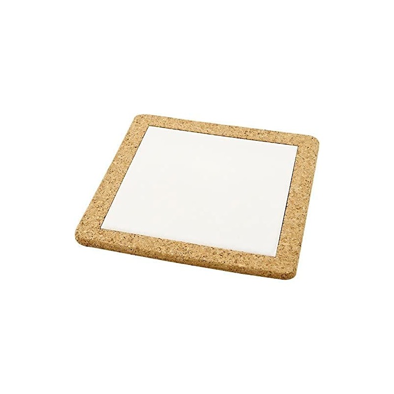 Coaster with cork frame