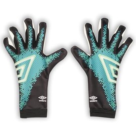 Umbro Adult Neo League Goalkeeper Glove, Black/White/Teal, Size 10