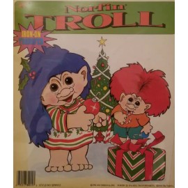 Joy Insignia VTG 1992 Norfin Troll Iron On Transfer CHRISTMAS Joy Insignia Style XP89010