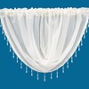Plain Beaded Voile Swags Net Curtains Voile Swag Valance Pelmet