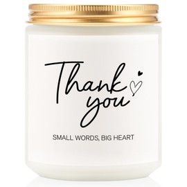 SOUHONEY Thank You Gifts for Women, Men - Lavender Scented Soy Wax Candle - Thank You Candle for Hostess, Teacher, Coworkers, Friend, Nurse, Boss - Appreciation Gifts for Women - 7oz