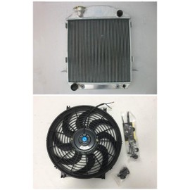 3 ROW Aluminum Radiator and FAN For 1924-1927 Ford Model T-Bucket Grill Shells
