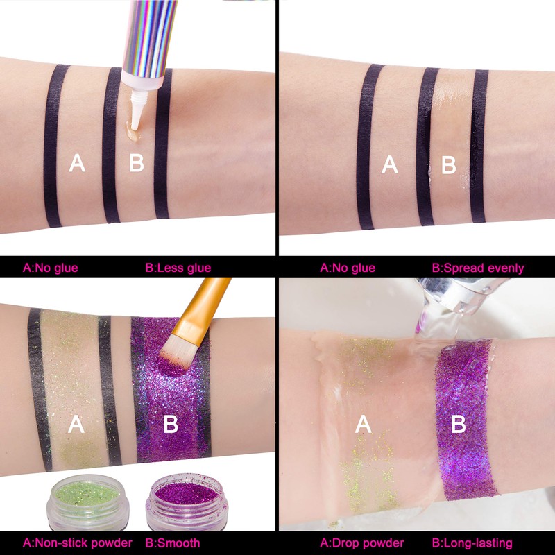 Afflano Neon Eyeshadow Palette, Make-up, Highly Pigmented, Matte and Glitter,