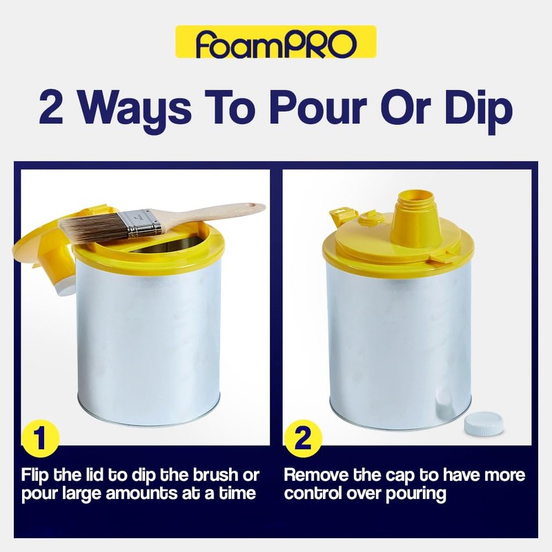 Foampro 134 1-Gallon Paint Lid & Pouring Spout, No Size