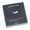 Sterling Silver Grandma Necklace, 3 Generations Necklace as Birthday Gifts