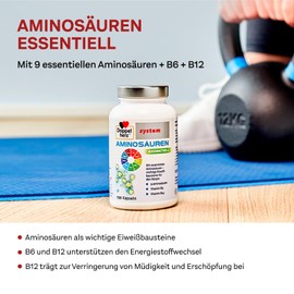 Doppelherz System Essential Amino Acids - Plus Vitamin B6 and Vitamin B12 for Metabolism - 120 Capsules