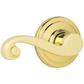Lido Left-Handed Half-Dummy Lever with Microban Antimicrobial Protection in Polished Brass