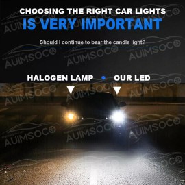 AUIMSOCO H11 LED Headlight Super Bright Bulbs Kit 8000K White 330000LM High/Low Beam