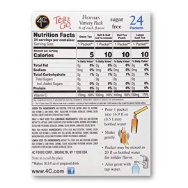 4C (24 Packets) 4C Totally Light 2 Go Drink Mix, Variety
