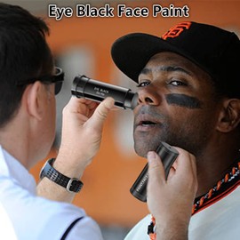 Go Ho Eye Black Stick for Sports,Easy to Color Black Face Paint,Eyeblack Football/Baseball/Softball/Lacrosse,Hypoallergenic, Anti-Glare Drip Football Stick for all Sports, Black Eye Makeup