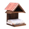 LETUBUYU Floating Bedside Wood Bookshelf, Triangle Book Page Holder, Wooden