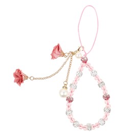 Hemobllo Cell Phone Charms Straps Creative Crystal Flower Pendant Non-Slip Phone Charm Lanyard Wrist Strap for Decoration