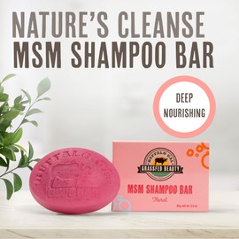 BUFFALO GAL MSM Shampoo Bar, Non-Soap Natural Shampoo Bar, pH Balanced and Non-Stripping Bar Shampoo, Suitable for All Hair Types, Floral, 4 oz