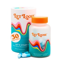 Let Loose Daily Constipation Relief Pills - Ozonated Magnesium Oxide to Support Smooth Bowel Movements, Bloating Relief, Gentle Gut Cleanse Detox for Women and Men, 30 Capsules