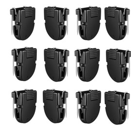 YTUONIG 12 Pcs Cubicle Clips, Fabric Panel Cubicle Accessories Fabric Partition Panel Wall Clip Office Photos Wall for Notes Memos Standard Size, Workspace Organization Accessories (Black)