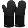 sungwoo Extra Long Silicone Oven Mitts,Heat Resistant Gloves with Quilted