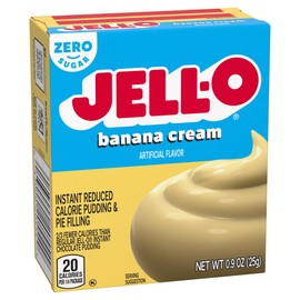 Jell-O Banana Cream Sugar Free & Fat Free Instant Pudding & Pie Filling Mix (24 ct Pack, 0.9 oz Boxes)