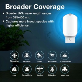 Zevo Fly Trap 1+1 Refill Plug-In UV Light Gnat & Fruit Fly Catcher