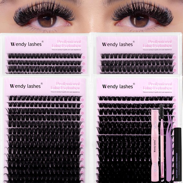Wendy Lash Clusters Kit Packs: 980-Pcs, 60D, 80D, 80D, 100D,