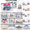 Reginary 24 Pcs State Souvenir Gifts 12 Metal Keychain and
