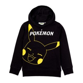 Pokémon con Cappuccio Boys Bambini Gioco Gifts Pikachu Black Jumper Pullover 9-10 Anni