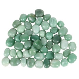 dssmboom 460 g Natural Tumbled Stones Crystal Stones for Vase Filler, Irregular Decorative Stones for Home Office and Chakra Balancing, Green Aventurine