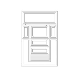 Centre Stepper Frame Metal Die Cuts, Centre Stepper Frame Cutting Dies Cut Stencils DIY Scrapbooking Cards Decorative Embossing Paper Dies for Album Card Making Scrapbooking