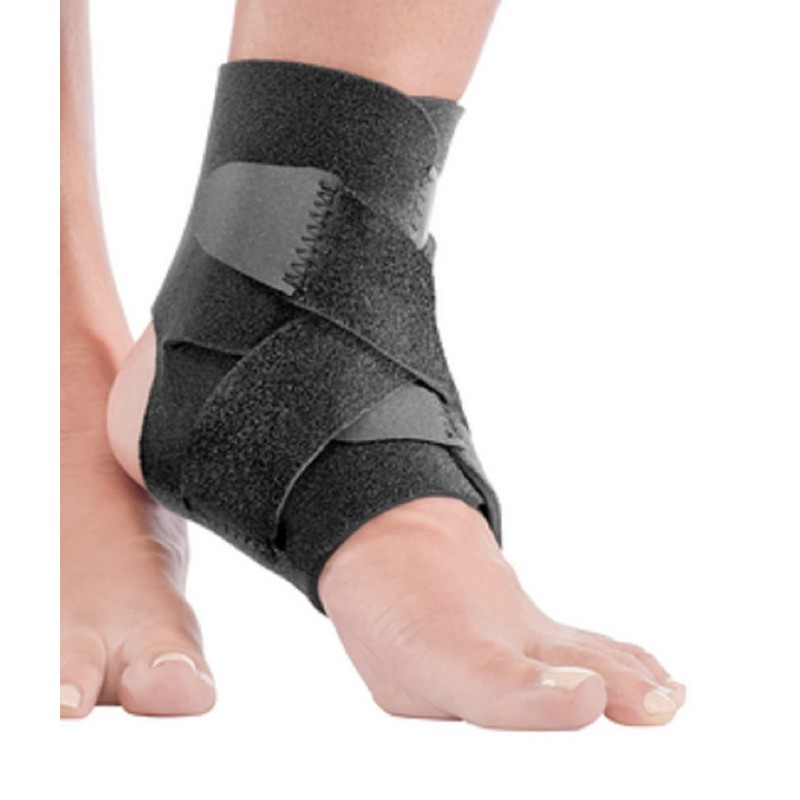 Mueller Adjustable Ankle Support, Black, One Size