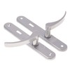 Aqbau® Door Handle Set Long Plate Silver Door Handle Door