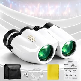 Cocolat Binoculars for Live Use, Opera Glass, 20 Times, Ultra Lightweight 4.8 oz (135 g), BAK4 Prisms, FMC Multi-Layer Coating, High Magnification, Compact, Binoculars, 1.0 inch (25 mm) Aperture