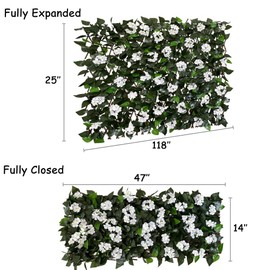 Expandable Fence Privacy Screen for Balcony Patio Outdoor,Decorative Faux Ivy Fencing Panel,Artificial Hedges