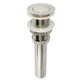 Kingston Brass EV8416 Coronet Push Pop-Up Bathroom Sink Drain Without Overflow, Polished Nickel 8.44 x 2.44 x 2.44
