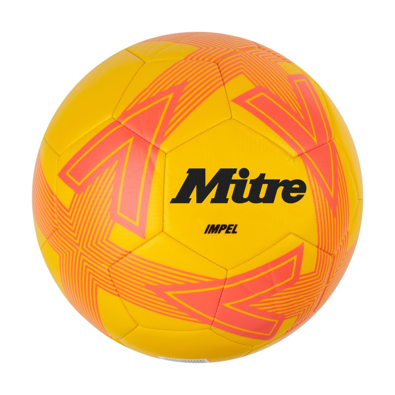 Mitre Impel L30P Football, Highly Durable, Shape Retention, Yellow/Orange, 4