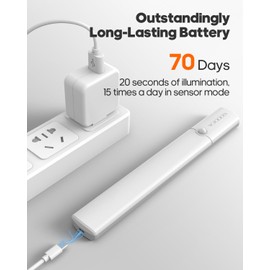 Goodea Under Cabinet Lighting, LED Motion Sensor Light Indoor, Wireless Rechargeable Battery Operated Under Cabinet Lights for Kitchen,Dimmble Closet Lights (3 Pack)