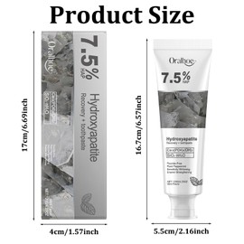 Hydroxyapatite Toothpaste 2 Pieces, Hydroxyapatite Toothpaste for Sensitive Teeth, Hydroxyapatite Toothpaste Without Fluoride Enamel Strengths, Hydroxyapatite Toothpaste Fresh Breath & White Teeth